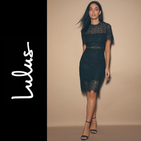 Lulus Dresses & Skirts - Remarkable Black Lace Dress